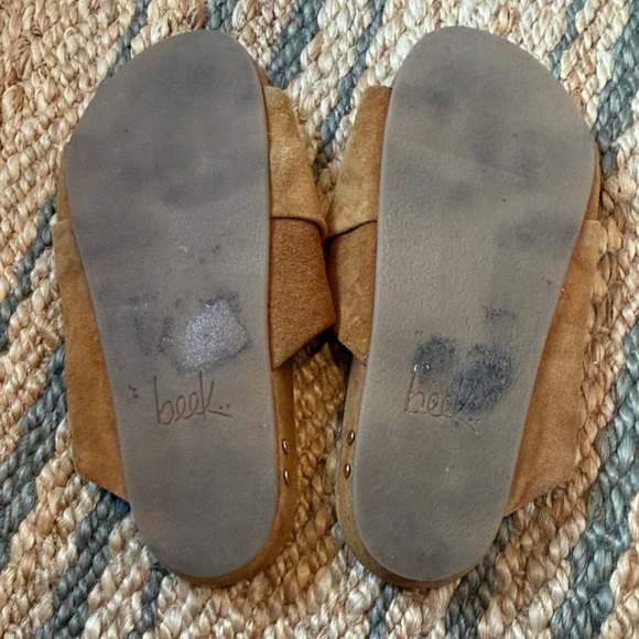 beek Suede Cross-Band Slide Sandals in Tan Suede - Picture 5 of 5